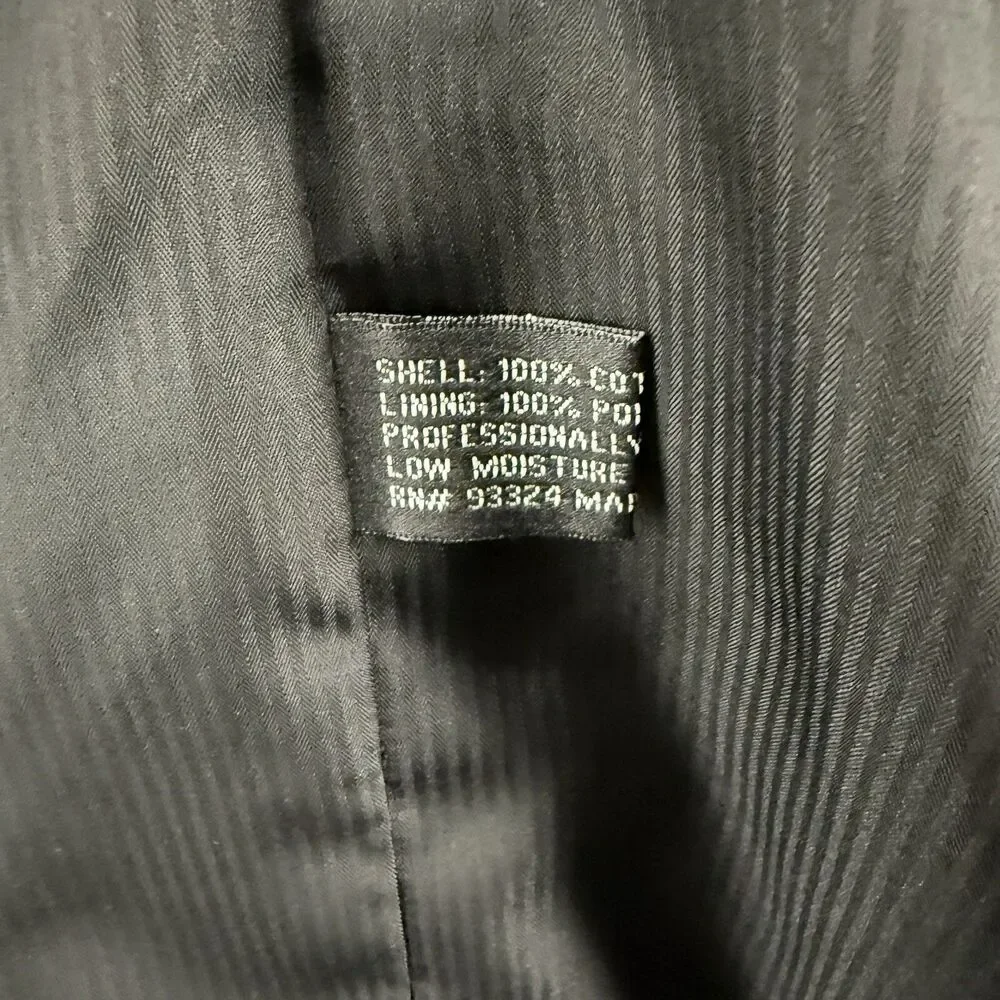 Zagato Corduroy Blazer Jacket Mens 42L Black Gray Three Button Up Sport‎ Coat